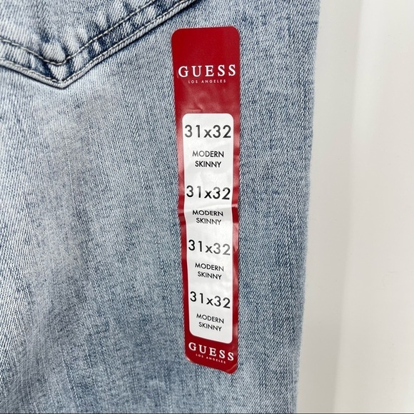 NWT Guess Avalon Modern Skinny Light Wash Jeans Size 31 x 32 - Picture 8 of 13
